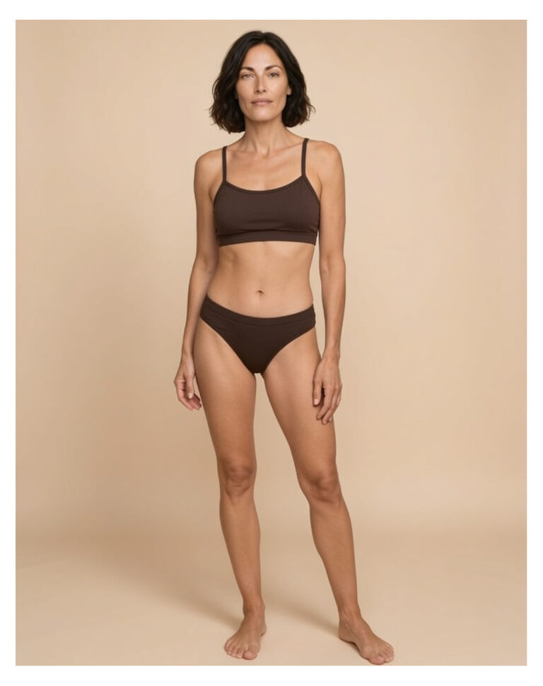 Maison Lemahieu - Brassière coton modal - Marron Café – 2XL