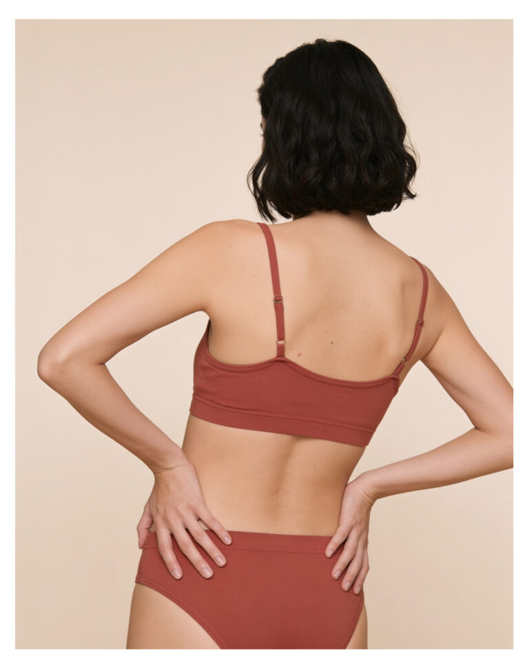 Maison Lemahieu - Brassière coton modal - Rose Argile – 2XL