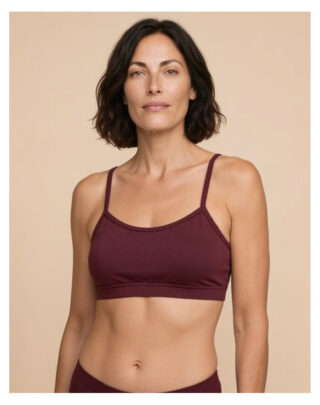 Maison Lemahieu - Brassière coton modal – Rouge Bordeaux