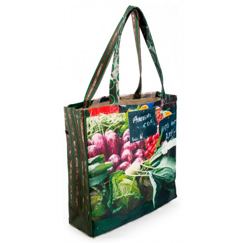 MARON BOUILLIE - Sac Cabas du marché "Aubergines – Courgettes"
