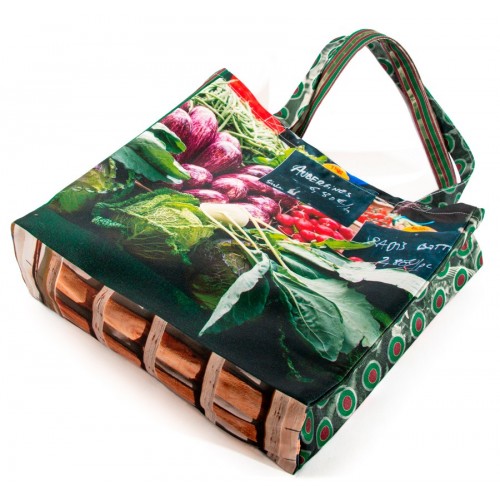 MARON BOUILLIE - Sac Cabas du marché "Aubergines – Courgettes"