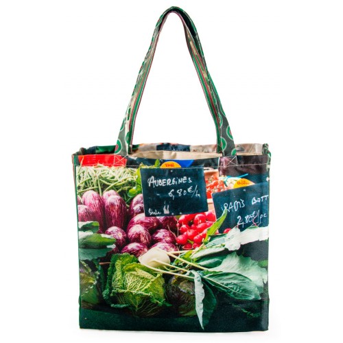 MARON BOUILLIE - Sac Cabas du marché "Aubergines – Courgettes"