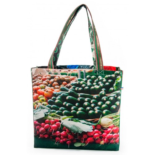 MARON BOUILLIE - Sac Cabas du marché "Aubergines – Courgettes"