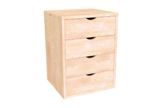 Caisson à tiroirs 4 en bois massif par la marque ABC Meubles ABC Meubles - Caisson à tiroirs 4 en bois massif