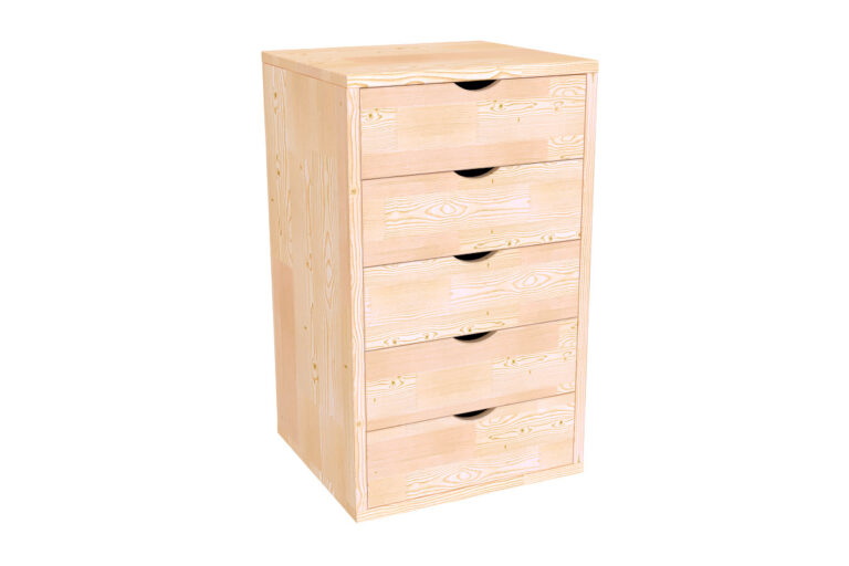 ABC MEUBLES - Caisson à tiroirs 5 en bois massif