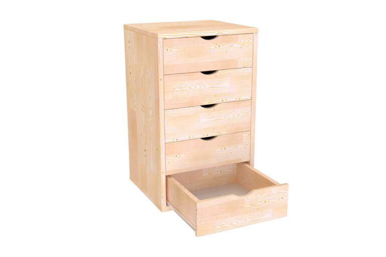 ABC MEUBLES - Caisson à tiroirs 5 en bois massif