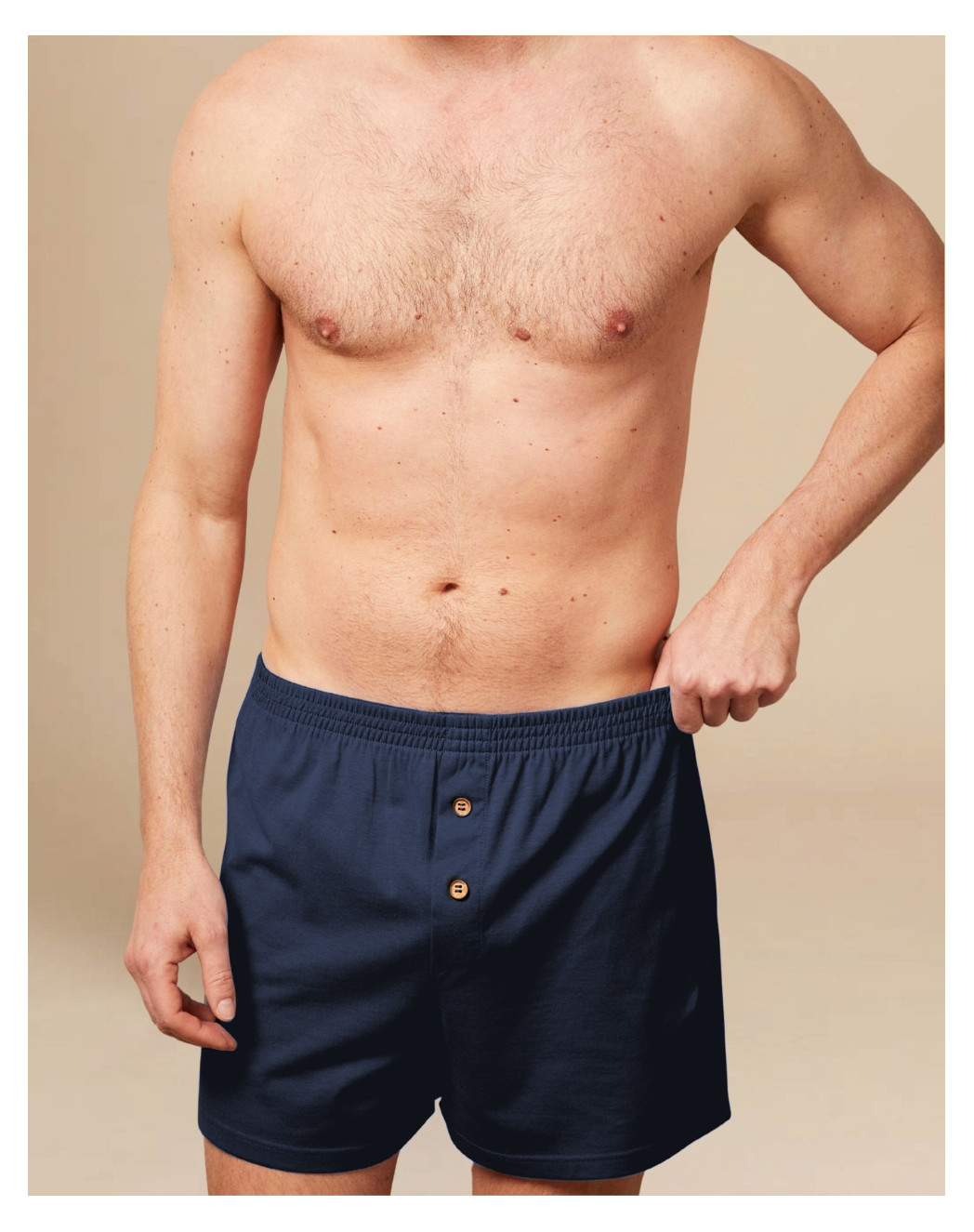 calecon court en coton bio bleu minuit Bleu Minuit