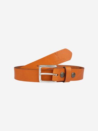 Ceinture en cuir Camel à boucle interchangeable Pierrot x Vertical par la marque Pierrot Pierrot - Ceinture en cuir Camel à boucle interchangeable Pierrot x Vertical