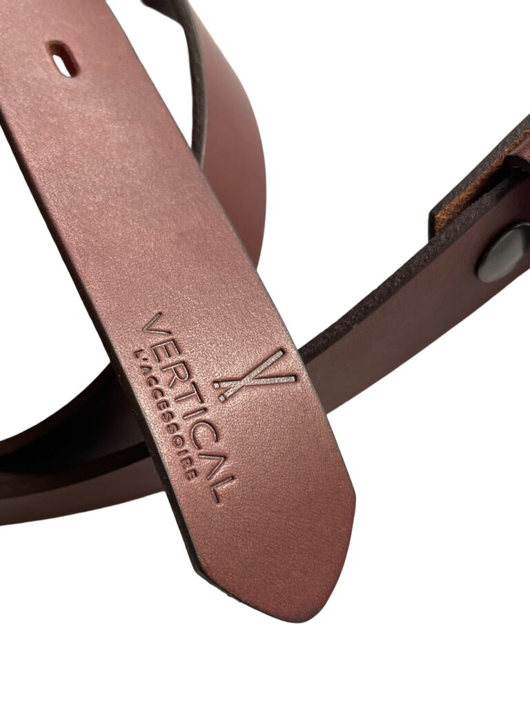 Pierrot - Ceinture en cuir Cognac à boucle interchangeable Pierrot x Vertical – 90