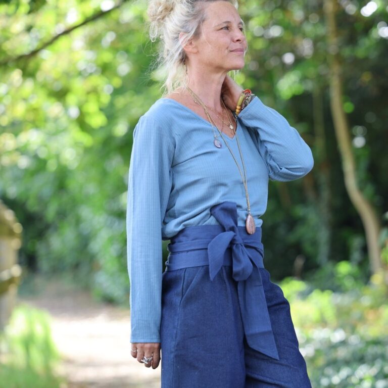 Quintessence - Ceinture Anita — Lin bleu encre