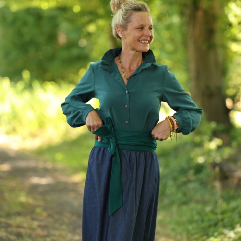 Quintessence - Ceinture Anita — Lin vert menthe