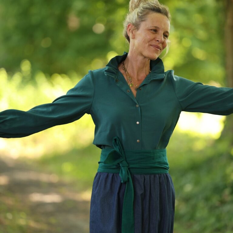 Quintessence - Ceinture Anita — Lin vert menthe
