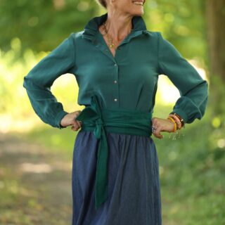 Ceinture Anita — Lin vert menthe par la marque Quintessence Quintessence - Ceinture Anita — Lin vert menthe