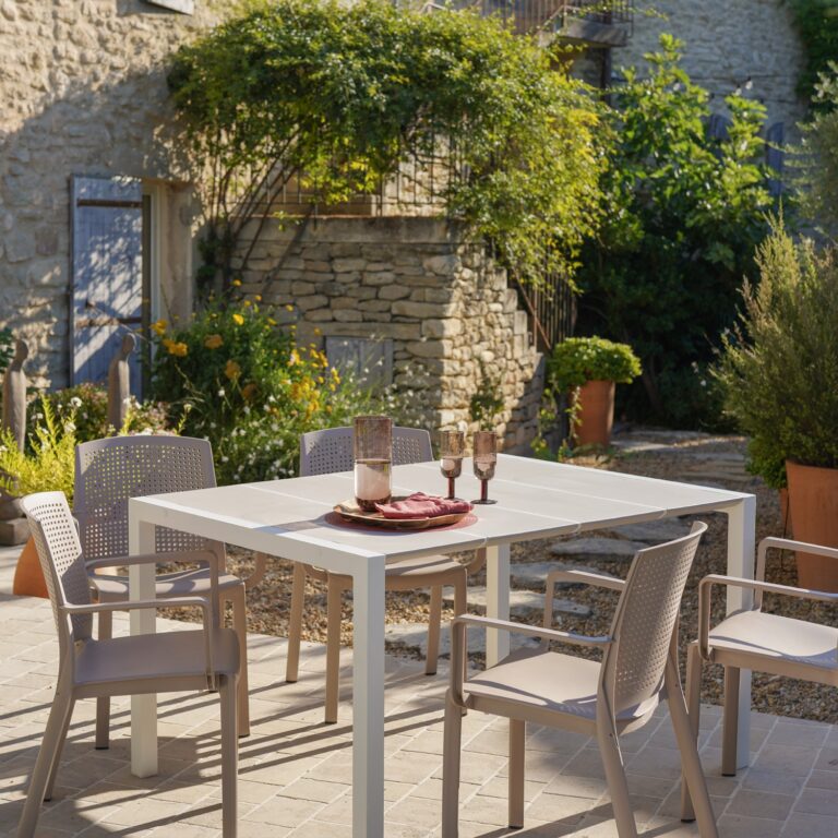 Grosfillex - Fauteuil de jardin résine Luce – Anthracite recyclé