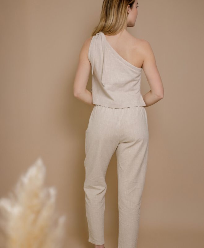 April & C. - Pantalon Cléa - Lin sable – xl