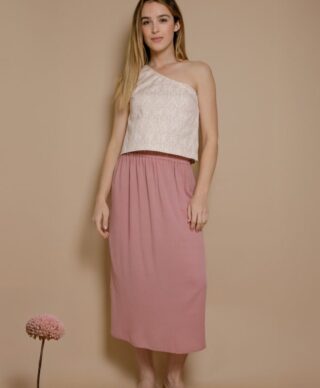 Jupe Mélanie – Bois de Rose par la marque April et C April et C - Jupe Mélanie – Bois de Rose