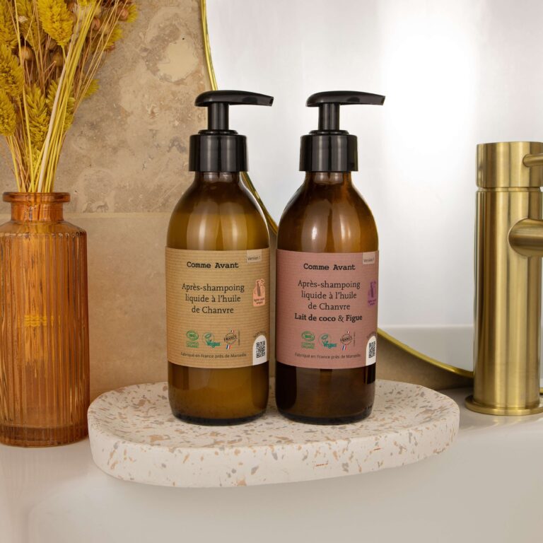 Comme Avant - Après-shampoing liquide à l'huile de chanvre - Version 1 – 1 après-shampoing - 200ml / Lait de Coco & Figue