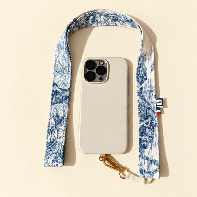 cordon de telephone toile de jouy bleu maison mallow 2 Maison Mallow -