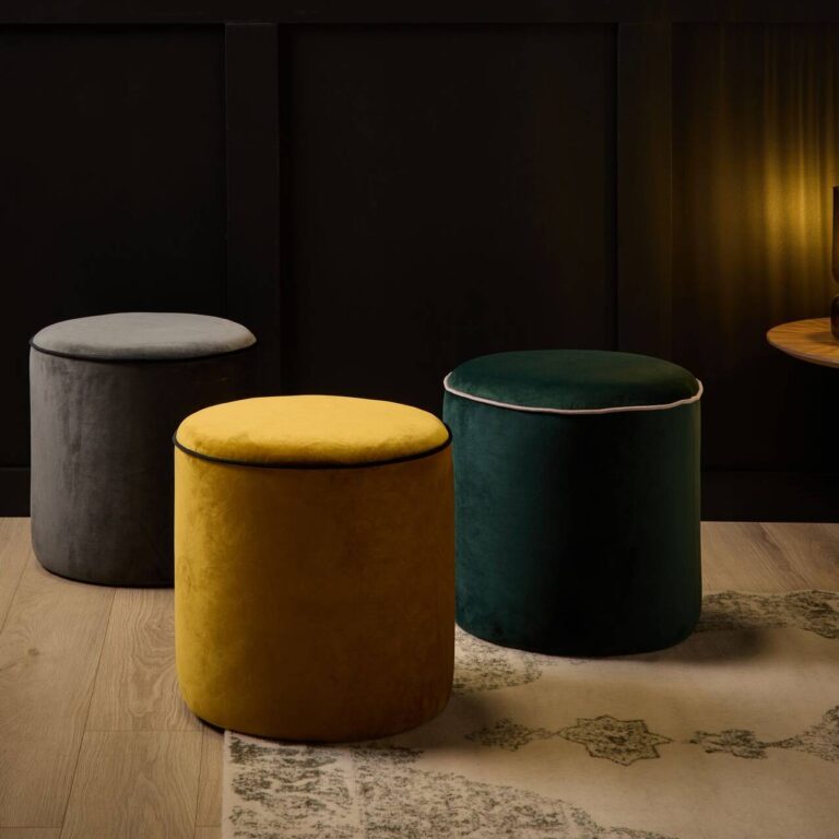 CAMIF SIGNATURE - Pouf rond velours Léo