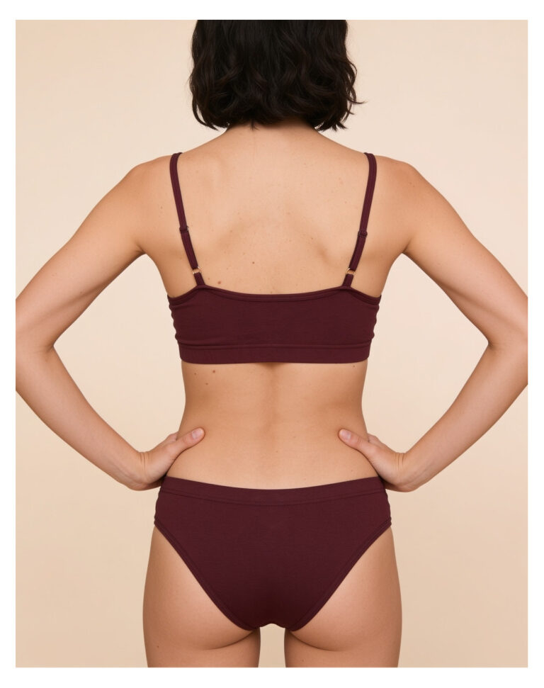 Maison Lemahieu - Culotte coton modal - Rouge Bordeaux – 2XL