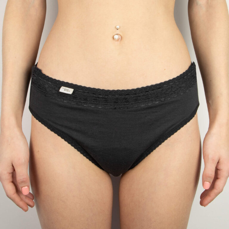 Comme Avant - Culotte menstruelle détachable en coton bio - Version 1 – 3 culottes menstruelles + 1 pochette offerte / Paillette / Taille 3 - Flux abondant