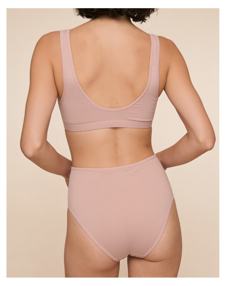 Maison Lemahieu - Culotte taille haute en Coton BIO - Rose Poudré – 2XL