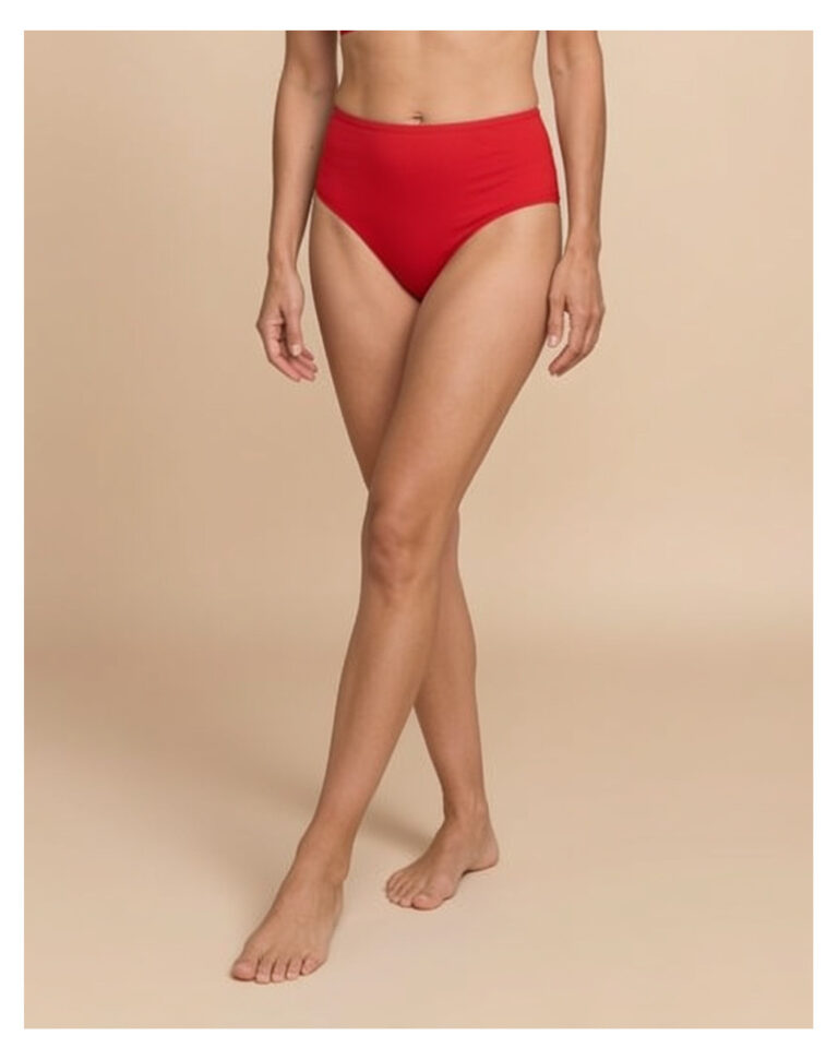 Maison Lemahieu - Culotte taille haute en Coton BIO - Rouge Vif – 2XL