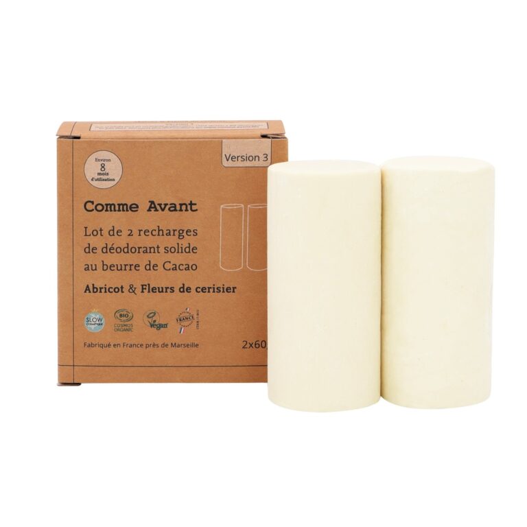 Comme Avant - Déodorant solide abricot & fleurs de cerisier - Version 3 – 1 déodorant - 60g