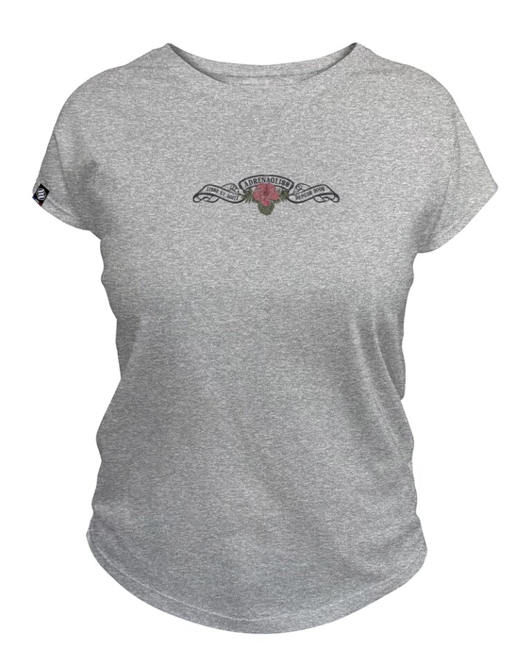Adrenagliss - HIBISCUS - TEE SHIRT FEMME FABRIQUÉ EN FRANCE EN COTON BIO – Blanc
