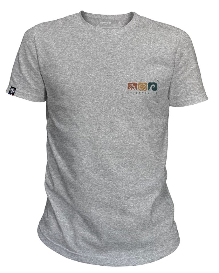 Adrenagliss - ELEMENTAIRE - TEE SHIRT MANCHES COURTES HOMME FABRIQUÉ EN FRANCE EN COTON BIO – Gris chiné