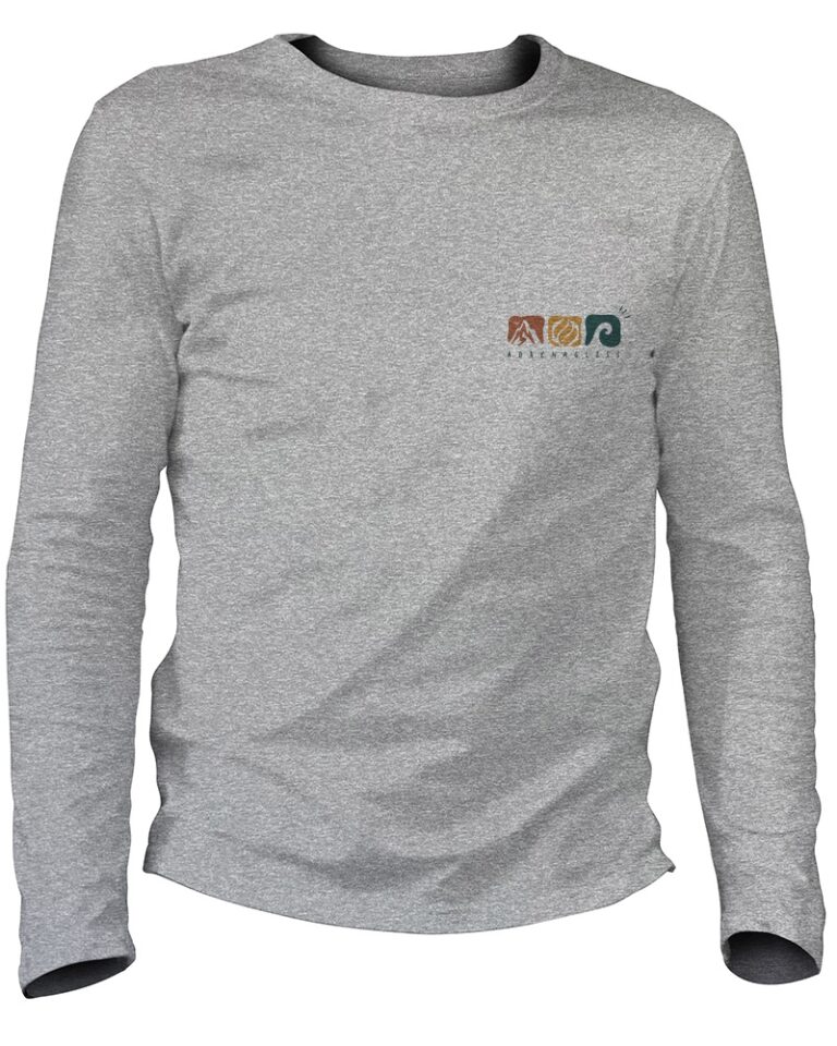 Adrenagliss - ELEMENTAIRE - TEE SHIRT MANCHES LONGUES HOMME FABRIQUÉ EN FRANCE EN COTON BIO – Gris chiné
