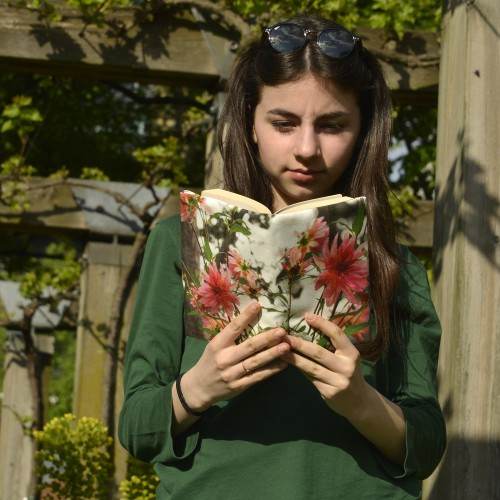 MARON BOUILLIE - Couvre livre Fleurs - Dahlia cultivé