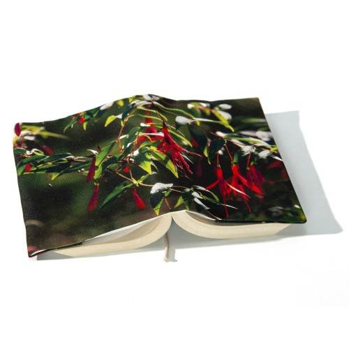 MARON BOUILLIE - Couvre livre Fleurs - Fuchsia Royal
