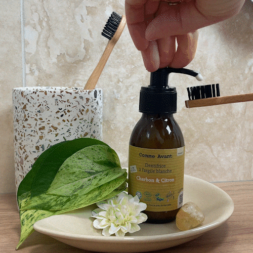 Comme Avant - Dentifrice en pâte au charbon végétal et citron - Version 2 – 1 recharge de dentifrice - 180ml