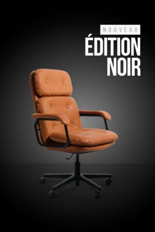 Héritage 80 – fauteuil bureau vintage finition noire par la marque Navailles Navailles - Héritage 80 – fauteuil bureau vintage finition noire