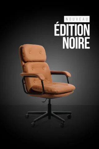 Héritage 80 – fauteuil bureau vintage finition noire par la marque Navailles Navailles - Héritage 80 – fauteuil bureau vintage finition noire