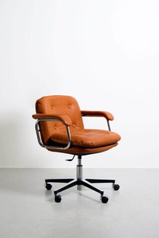 Héritage 80 – Fauteuil de bureau vintage cuir petit dossier par la marque Navailles Navailles - Héritage 80 – Fauteuil de bureau vintage cuir petit dossier