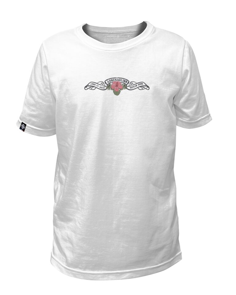Adrenagliss - HIBISCUS - TEE SHIRT ENFANT FABRIQUÉ EN FRANCE EN COTON BIO – Gris chiné
