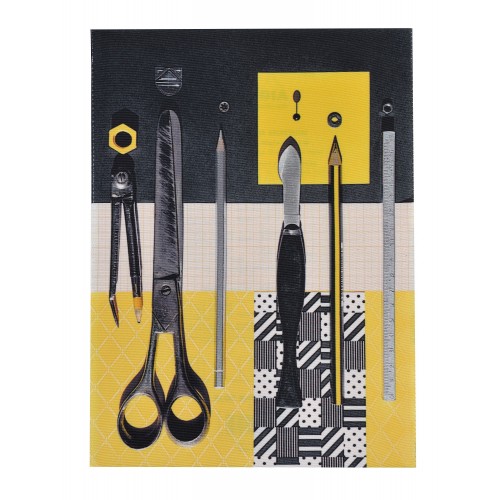 MARON BOUILLIE - Housse de Bloc note La Bricole Jaune et noir – A6