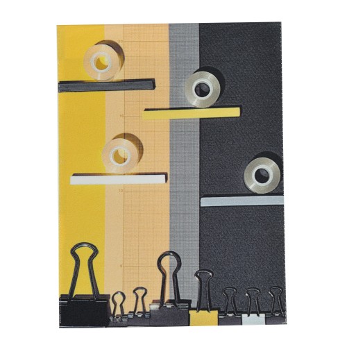 MARON BOUILLIE - Housse de Bloc note La Bricole Jaune et noir – A6