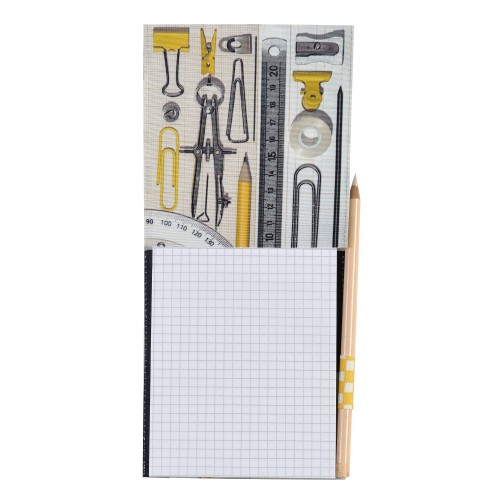 MARON BOUILLIE - Housse de Bloc note La Bricole Jaune et noir – A6