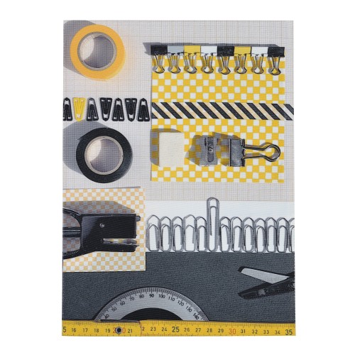housse de bloc note la bricole jaune et noir MARON BOUILLIE - Housse de Bloc note La Bricole Jaune et noir – A6