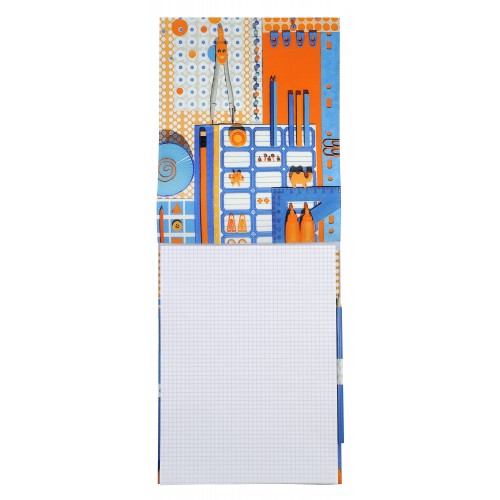 MARON BOUILLIE - Housse de Bloc note La Bricole Orange et bleu – A4