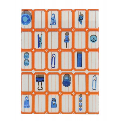 MARON BOUILLIE - Housse de Bloc note La Bricole Orange et bleu – A4