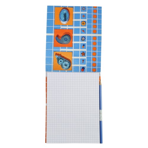 MARON BOUILLIE - Housse de Bloc note La Bricole Orange et bleu – A4