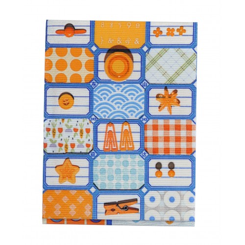 MARON BOUILLIE - Housse de Bloc note La Bricole Orange et bleu – A4