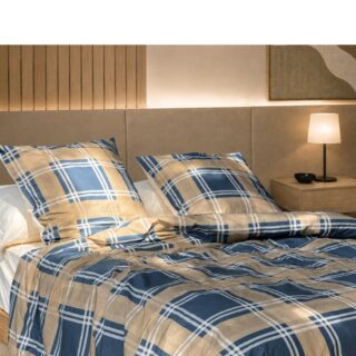 Blanc de Gérardmer - Housse de couette en Percale imprimée Terre Polaire