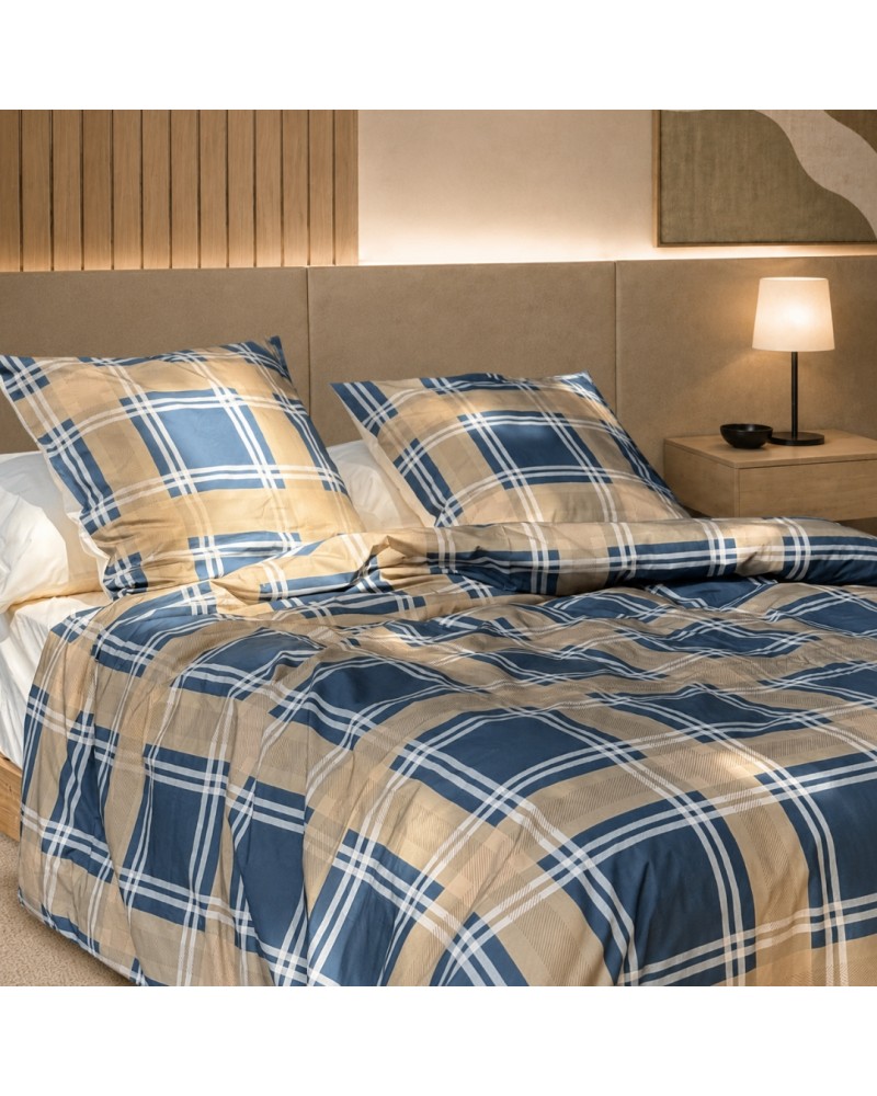 housse de couette en percale imprimee terre vosgienne 1 2 Blanc de Gerardmer - Housse de couette en Percale imprimée Terre Polaire
