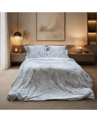 Housse de couette en Percale imprimée Fleur minérale par la marque Blanc de Gérardmer Blanc de Gérardmer - Housse de couette en Percale imprimée Fleur minérale