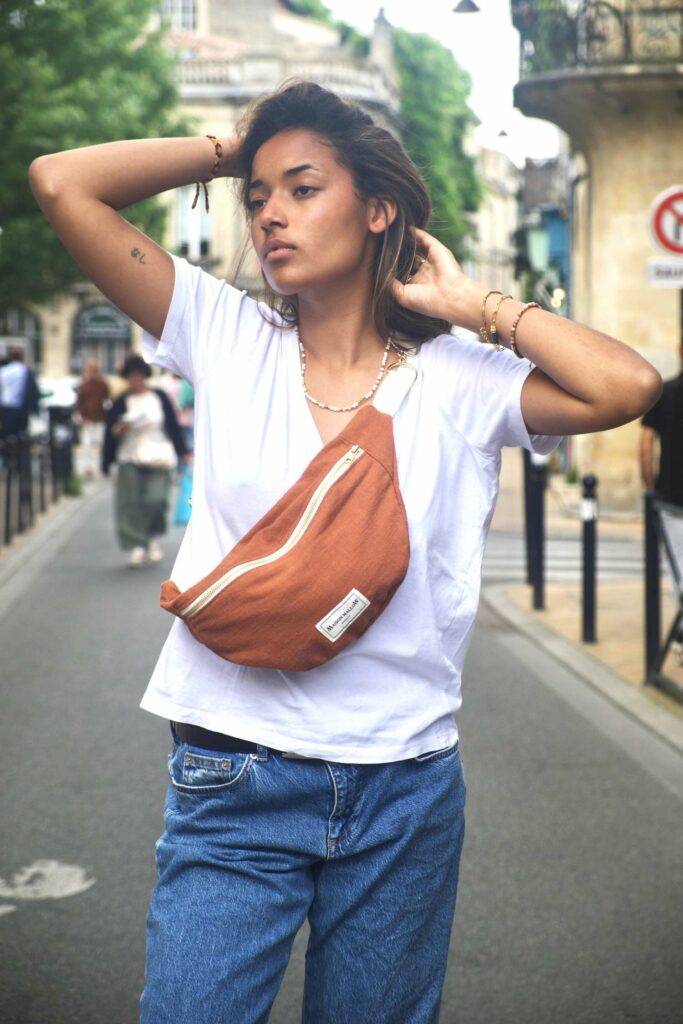 Maison Mallow - Sac Banane Lin Terracotta